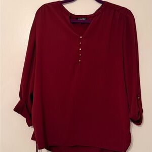 Women's Burgundy Blouse
